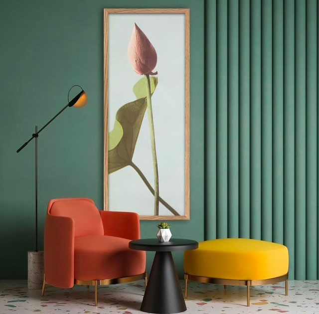 Espace d'attente design dans un bureau