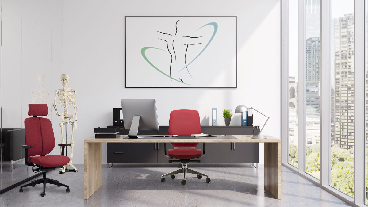 Fauteuil "ARTECH Ergo" tissu sans têtière
