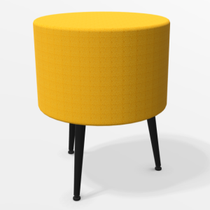 Pouf rond sur pieds fixes avec assise rembourrée. Parfait pour aménager des espaces d’accueil, des zones de détente, des salles d’attente ou des environnements collaboratifs. Mobilier d’appoint esthétique et confortable, adapté à un usage professionnel ou collectif.