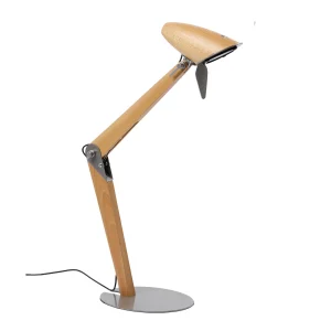 Lampe de bureau LORA – design scandinave bois & acier époxy, fabrication française, LED 7W 659,5 lm 4100 K, 3 intensités tactiles, double bras articulé, base Ø18,7 cm, H 60 cm max, garantie 5 ans, réparabilité 10 ans Lampe LORA : lampe de bureau scandinave en bois naturel et acier laqué époxy – LED intégrée 7W (659,5 lm, 4100 K), interrupteur tactile 3 niveaux, double bras & réflecteur articulés – base Ø18,7 cm, largeur 18,7 cm, hauteur 60 cm max – fabrication française, garantie 5 ans, réparable 10 ans